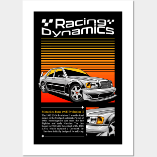 Retro Evo 2 190 E Car Posters and Art